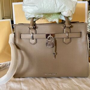 MICHAEL KORS HAMILTON MEDIUM SATCHEL 
 Crossbody handbag Dusk silver NWTs